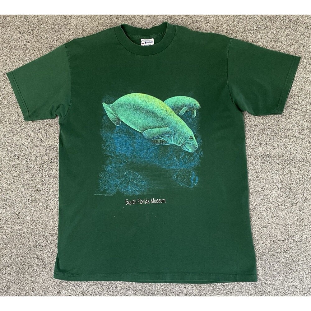 Vtg Lexington Men's South Florida Museum Manatee Nature Graphic T-Shirt Size XL